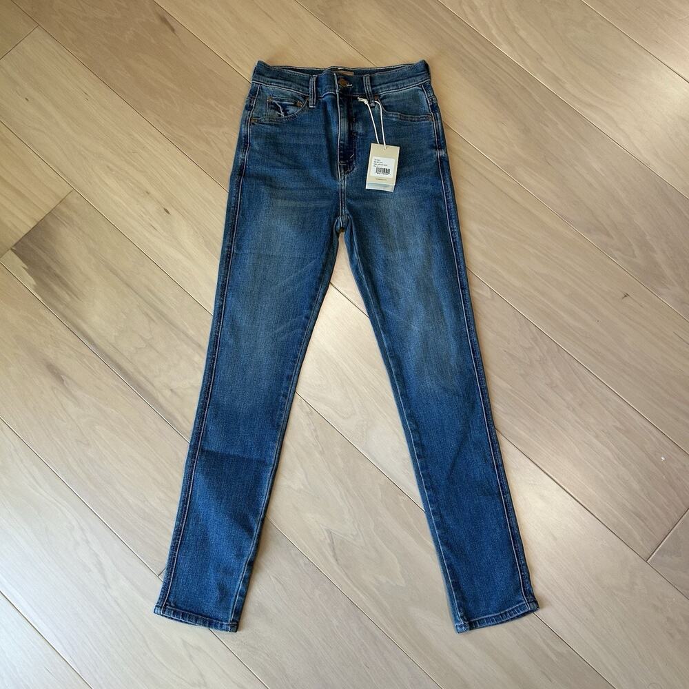 Mother Insider Crop Step Fray Not Rough Enough Denim Blue Jeans Women’s 27x28